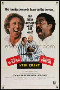 2p838 STIR CRAZY int'l 1sh 1980 Gene Wilder & Richard Pryor in chicken suits, directed by Sidney Poitier!