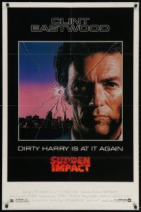 2p849 SUDDEN IMPACT 1sh 1983 Clint Eastwood is at it again as Dirty Harry, great image!