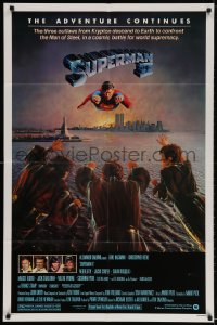 2p854 SUPERMAN II studio style 1sh 1981 Christopher Reeve, Terence Stamp, great image of villains!