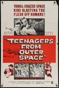 2p880 TEENAGERS FROM OUTER SPACE 1sh 1959 thrill-crazed hoodlums on a horrendous ray-gun rampage!