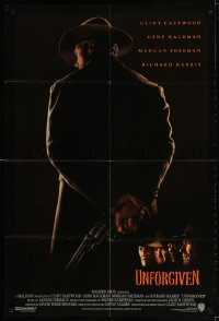 2p933 UNFORGIVEN int'l 1sh 1992 gunslinger Clint Eastwood, Gene Hackman, Morgan Freeman, Harris!