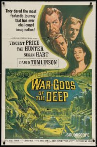 2p955 WAR-GODS OF THE DEEP 1sh 1965 Vincent Price, Jacques Tourneur, most fantastic journey!
