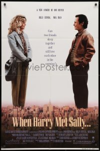 2p962 WHEN HARRY MET SALLY 1sh 1989 giant Billy Crystal & sexy Meg Ryan over New York City!