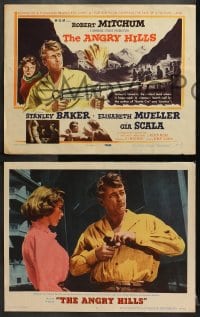 2r040 ANGRY HILLS 8 LCs 1959 Robert Aldrich directed, Robert Mitchum, Mueller, World War II!