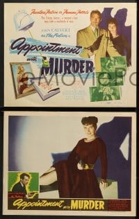 2r042 APPOINTMENT WITH MURDER 8 LCs 1948 images of John Calvert as The Falcon, rare complete set!