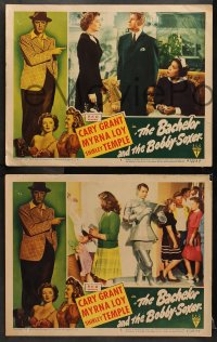 2r725 BACHELOR & THE BOBBY-SOXER 3 LCs 1947 Cary Grant court ordered to date Temple by Myrna Loy!