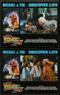 2r046 BACK TO THE FUTURE II 8 LCs 1989 Michael J. Fox & Christopher Lloyd, Struzan border art!