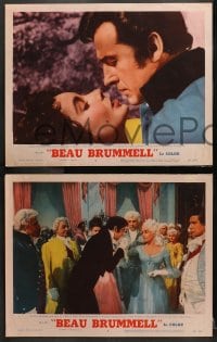 2r612 BEAU BRUMMELL 4 LCs 1954 great images of Elizabeth Taylor & Stewart Granger, Peter Ustinov!
