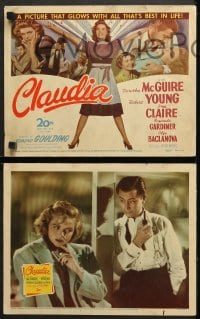 2r078 CLAUDIA 8 LCs 1943 Dorothy McGuire, Ina Claire, Reginald Gardiner, Olga Baclanova!