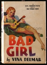 2s467 BAD GIRL Grosset & Dunlap movie edition hardcover book 1931 Sally Eilers, James Dunne, Borzage