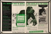 2s343 ABOMINABLE SNOWMAN OF THE HIMALAYAS trade ad 1957 Peter Cushing, dreaded man-beast of Tibet!