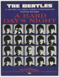 2s042 HARD DAY'S NIGHT English trade ad 1964 The Beatles in their first film, rock & roll classic!