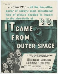 2s045 IT CAME FROM OUTER SPACE English trade ad 1953 Richard Carlson & Barbara Rush stare at the skies!