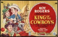 2s049 KING OF THE COWBOYS English trade ad 1943 art of Roy Rogers, Trigger, Peggy Moran, Bob Nolan!