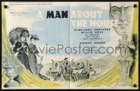 2s051 MAN ABOUT THE HOUSE English trade ad 1947 art of Kieron Moore, Margaret Johnston, Dulcie Gray