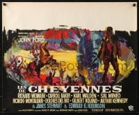 2t296 CHEYENNE AUTUMN Belgian 1964 John Ford, Ray art of Richard Widmark & Native Americans!