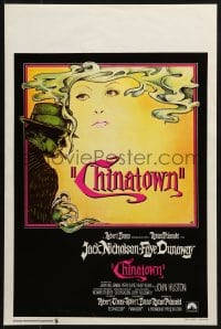 2t297 CHINATOWN Belgian 1975 Polanski, art of Jack Nicholson & Faye Dunaway by Pearsall!