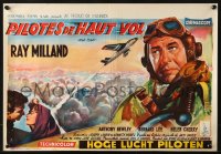 2t315 HIGH FLIGHT Belgian 1957 Ray Milland, military fighter pilots fly top secret jets!