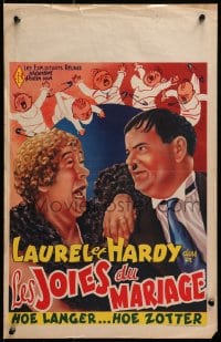 2t341 TWICE TWO Belgian R1950s wacky art of Stan Laurel & Oliver Hardy, Hal Roach