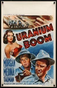 2t342 URANIUM BOOM Belgian 1956 William Castle's explosive inside story of the Atom Age boom towns!