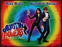 2t240 AUSTIN POWERS: INT'L MAN OF MYSTERY DS British quad 1997 Mike Myers, Elizabeth Hurley!