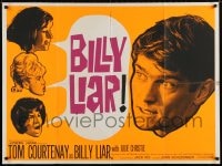2t244 BILLY LIAR British quad 1964 directed by John Schlesinger, startled Tom Courtenay & women!