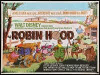 2t273 ROBIN HOOD British quad 1973 Walt Disney's cartoon version, the way it REALLY happened!