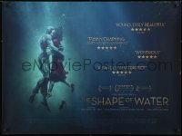 2t276 SHAPE OF WATER DS British quad 2017 del Toro, image of Hawkins & Jones as the Amphibian Man!