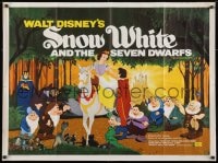 2t277 SNOW WHITE & THE SEVEN DWARFS British quad R1970s Walt Disney animated cartoon fantasy classic