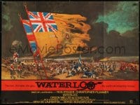 2t284 WATERLOO British quad 1970 different art of Steiger as Napoleon Bonaparte on battlefield!