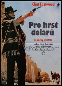 2t156 FISTFUL OF DOLLARS Czech 12x17 1990s introducing the man with no name, Clint Eastwood!