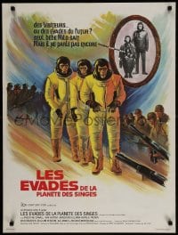 2t685 ESCAPE FROM THE PLANET OF THE APES French 24x32 1971 different Grinsson sci-fi artwork!