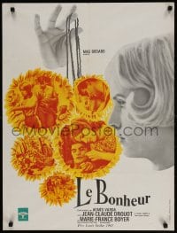 2t712 LE BONHEUR French 23x30 R1970s Agnes Varda's Le Bonheur, Marie France-Boyer!