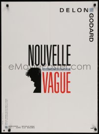 2t724 NEW WAVE French 23x31 1990 Jean-Luc Godard's Nouvelle Vague, Alain Delon, cool art!
