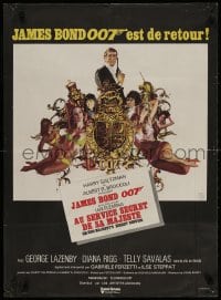 2t728 ON HER MAJESTY'S SECRET SERVICE French 22x31 1969 George Lazenby's only appearance as Bond!