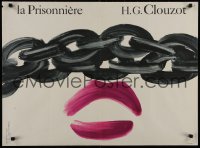 2t759 WOMAN IN CHAINS French 23x31 1968 Henri Clouzot's La Prisonniere, Roger Excoffon artwork!