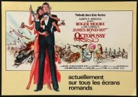 2t764 OCTOPUSSY French 12x17 1983 Goozee art of sexy Maud Adams & Moore as James Bond 007!