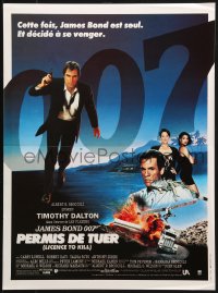 2t799 LICENCE TO KILL French 15x21 1989 Timothy Dalton as Bond, Carey Lowell, sexy Talisa Soto!