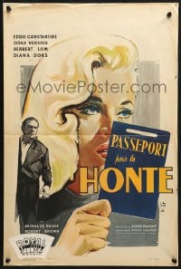 2t807 PASSPORT TO SHAME French 16x24 1959 completely different art of sexy Diana Dors by Thos!