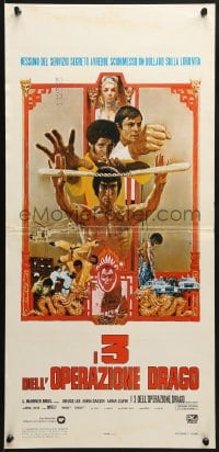 2t842 ENTER THE DRAGON Italian locandina R1970s Bruce Lee kung fu classic, movie that made a legend!