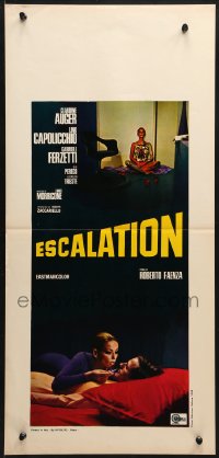 2t843 ESCALATION Italian locandina 1968 sexy nude Claudine Auger wearing only body paint & more!