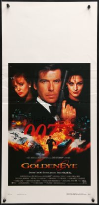 2t851 GOLDENEYE Italian locandina 1996 Pierce Brosnan as secret agent James Bond 007, montage!