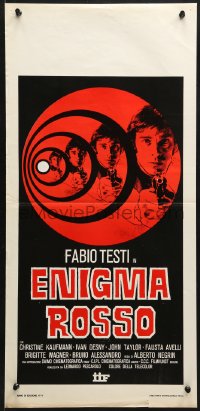 2t888 RED RINGS OF FEAR Italian locandina 1978 Negrin's Enigma Rosso, Fabio Testi, Christine Kaufmann