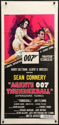 2t902 THUNDERBALL Italian locandina R1971 art of Sean Connery as James Bond 007 by Ciriello!