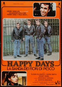 2t932 LORDS OF FLATBUSH Italian 26x38 pbusta 1979 Happy Days, Fonzie, Rocky, & Perry, different!