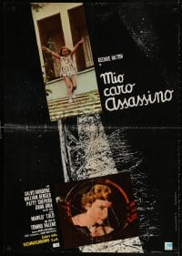 2t936 MY DEAR KILLER Italian 26x38 pbusta 1972 Tonino Valerii's Mio Caro Assassino, cool horror!