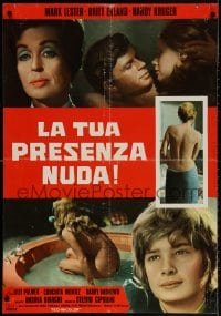 2t954 WHAT THE PEEPER SAW Italian 26x38 pbusta 1972 sexy naked Britt Ekland & Mark Lester!