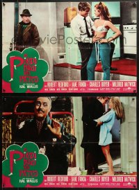 2t967 BAREFOOT IN THE PARK group of 3 Italian 18x27 pbustas 1967 different Redford & Jane Fonda!
