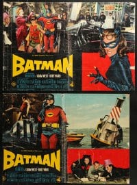 2t968 BATMAN group of 3 Italian 18x27 pbustas 1966 Frank Gorshin, Adam West, Meriwether as Catwoman!