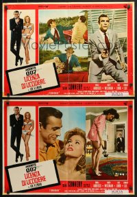 2t994 DR. NO group of 8 Italian 19x26 pbustas R1971 Connery as James Bond & sexy Ursula Andress!